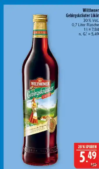 Marktkauf Wilthener gebirgskräuter likör Angebot