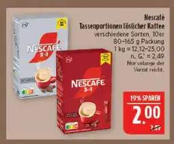 Marktkauf Nescafé 2-in-1 tassenportionen löslicher kaffee Angebot