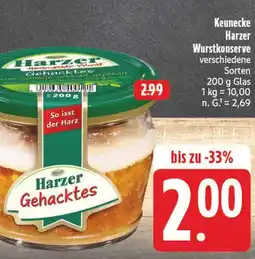 Edeka Keunecke harzer wurstkonserve Angebot