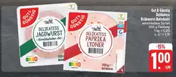 Edeka Gut & günstig delikatess jagdwurst norddeutscher art Angebot