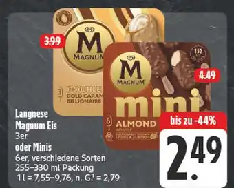 Edeka Langnese magnum eis 3er Angebot