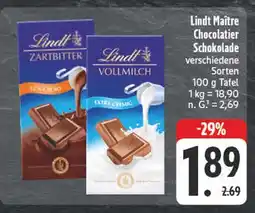 Edeka Lindt zartbitter Angebot