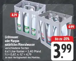 Edeka Lichtenauer natürliches mineralwasser Angebot