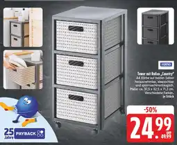 Edeka Rotho tower mit rollen 'country' Angebot
