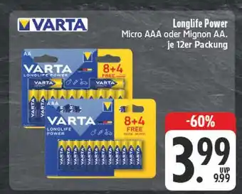Edeka Varta longlife power micro aaa Angebot