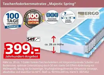 Segmüller Ergo dream taschenfederkernmatratze majestic spring Angebot