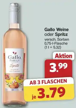 Famila Nord West Gallo Weine oder Spritz Angebot