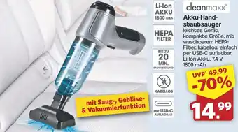 Famila Nord West cleanmaxx Akku-Handstaubsauger Angebot
