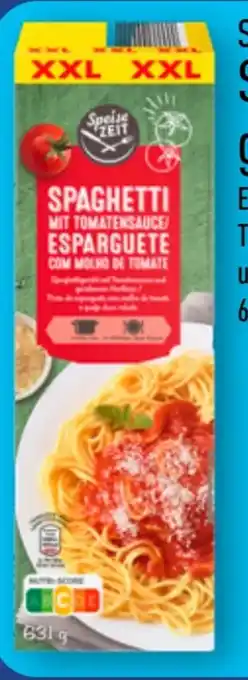 Aldi Nord Speise Zeit Spaghetti­gericht XXL Angebot