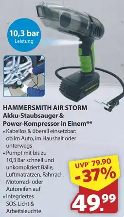Famila Nord West HAMMERSMITH AIR STORM Akku-Staubsauger & Power-Kompressor in Einem Angebot