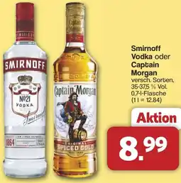 Famila Nord West Smirnoff Vodka oder Captain Morgan Angebot