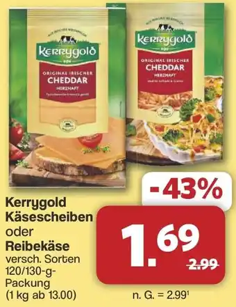 Famila Nord West Kerrygold Käsescheiben oder Reibekäse Angebot