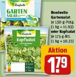 REWE Bonduelle Gartensalat oder Kopfsalat Angebot