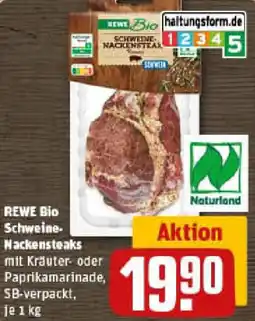 REWE REWE Bio Schweine Nackensteaks Angebot