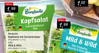 KONSUM Bonduelle Kopfsalat mit Gartenkräuter oder Mild & Wild Angebot