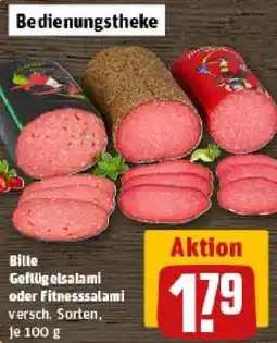 REWE Bille Geflügelsalami oder Fitnesssalami Angebot