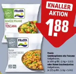 REWE Frosta Gemüsepfanne alla Toscana oder Rahm Geschnetzeltes Angebot