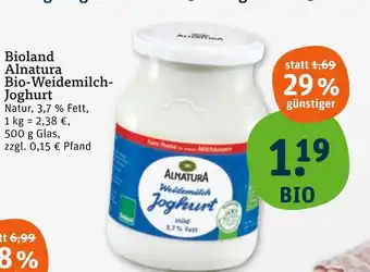 tegut Alnatura bio-weidemilch-joghurt Angebot