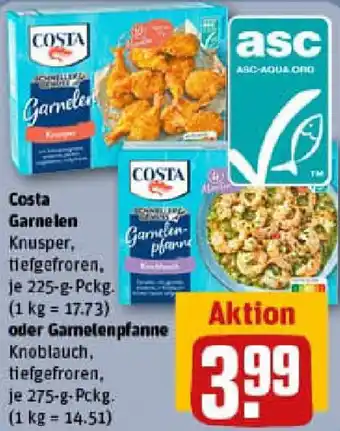 REWE Costa Garnelen oder Garnelenpfanne Angebot