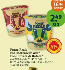 tegut Ponte reale bio-mozzarella Angebot