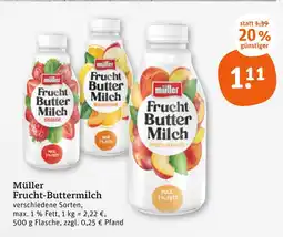 tegut Müller frucht-buttermilch erdbeere Angebot