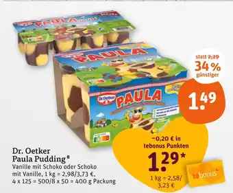 tegut Dr. oetker paula pudding Angebot