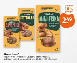 tegut Greenforce vegane mini-frikadellen Angebot