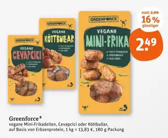 tegut Greenforce vegane mini-frikadellen Angebot