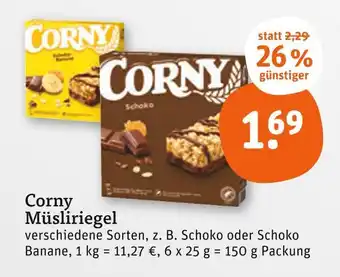 tegut Corny müsliriegel schoko Angebot