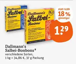 tegut Dallmann's salbei-bonbons Angebot