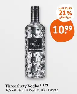 tegut Three sixty three sixty vodka Angebot