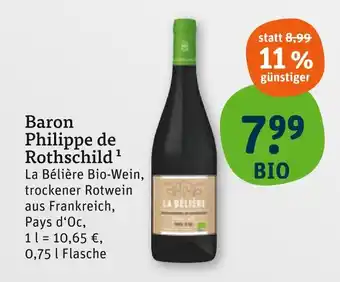 tegut Baron philippe de rothschild la bélière bio-wein Angebot