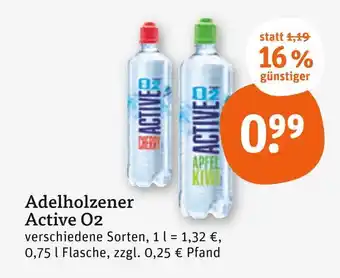 tegut Adelholzener active o2 cherry Angebot