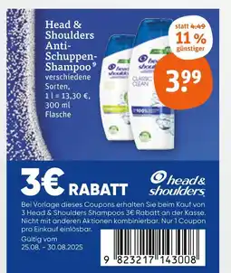 tegut Head & shoulders anti-schuppen-shampoo Angebot