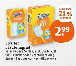 tegut Swiffer staubmagnet starter-set inkl. 3 tücher Angebot