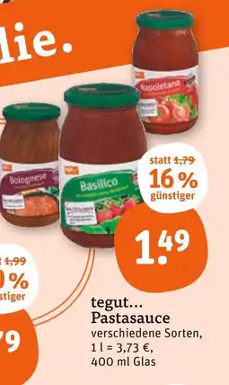 tegut Tegut pastasauce basilico Angebot