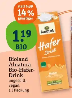 tegut Alnatura bio-hafer-drink Angebot
