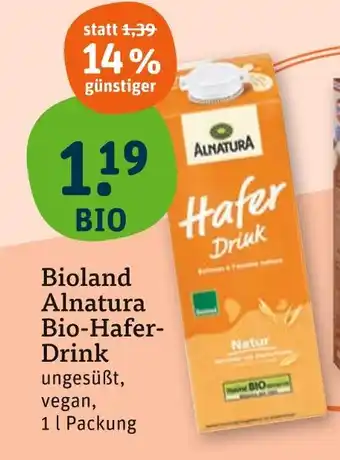 tegut Alnatura bio-hafer-drink Angebot