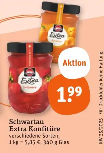 tegut Schwartau extra konfitüre erdbeere Angebot