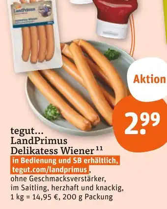tegut Landprimus delikatess wiener Angebot