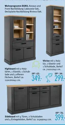 Trends Möbel Wohnprogramm duro Angebot
