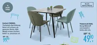 Trends Möbel Esstisch taddeo oder polsterstuhl xiao Angebot