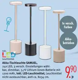 Trends Möbel Akku-tischleuchte samuel Angebot