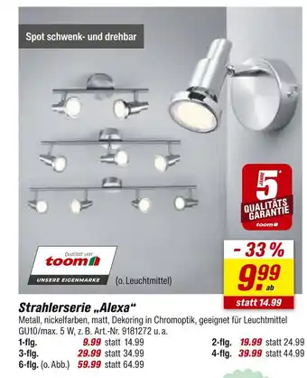 toom Baumarkt Toom strahlerserie „alexa“ Angebot