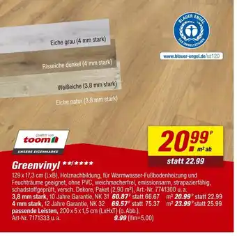 toom Baumarkt Toom greenvinyl Angebot