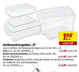 toom Baumarkt Aufbewahrungsbox „r“ Angebot