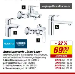 toom Baumarkt Grohe armaturenserie „start loop“ Angebot