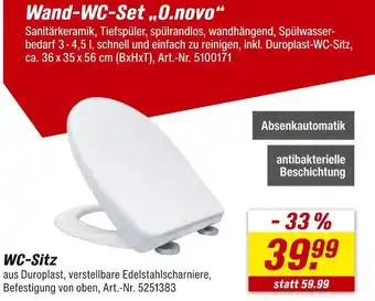 toom Baumarkt Wand-wc-set „o.novo“ Angebot