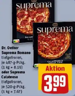 REWE Dr. Oetker Suprema Romano oder Suprema Calabrese Angebot