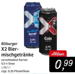KONSUM Bitburger X2 Biermischgetränke Angebot